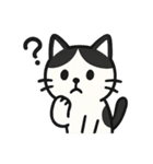 モノトーンにゃんこ 8種スタンプ（個別スタンプ：6）