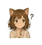 キュートな猫娘スタンプ（個別スタンプ：2）