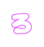 2-3ひらがな(白紫色)アレンジ用平仮名（個別スタンプ：13）