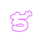 2-3ひらがな(白紫色)アレンジ用平仮名（個別スタンプ：30）