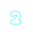 3-3ひらがな(白水色)アレンジ用パステル（個別スタンプ：15）