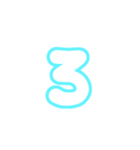 3-3ひらがな(白水色)アレンジ用パステル（個別スタンプ：16）