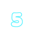 3-3ひらがな(白水色)アレンジ用パステル（個別スタンプ：18）