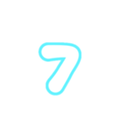 3-3ひらがな(白水色)アレンジ用パステル（個別スタンプ：20）