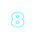 3-3ひらがな(白水色)アレンジ用パステル（個別スタンプ：21）