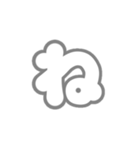 1-3ひらがな(白灰色)アレンジ用平仮名（個別スタンプ：24）