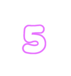 3-3ひらがな(白紫色)アレンジ用パステル（個別スタンプ：18）