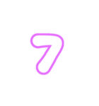 3-3ひらがな(白紫色)アレンジ用パステル（個別スタンプ：20）