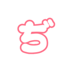 2-3ひらがな(白赤色)アレンジ用平仮名（個別スタンプ：30）