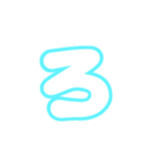 2-3ひらがな(白水色)アレンジ用平仮名（個別スタンプ：13）