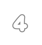 3-3ひらがな(白灰色)アレンジ用平仮名（個別スタンプ：17）