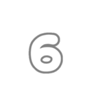 3-3ひらがな(白灰色)アレンジ用平仮名（個別スタンプ：19）