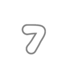 3-3ひらがな(白灰色)アレンジ用平仮名（個別スタンプ：20）