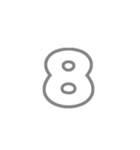 3-3ひらがな(白灰色)アレンジ用平仮名（個別スタンプ：21）