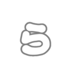 2-3ひらがな(白グレー)アレンジ用平仮名（個別スタンプ：9）
