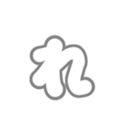 2-3ひらがな(白グレー)アレンジ用平仮名（個別スタンプ：12）