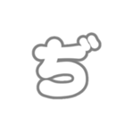 2-3ひらがな(白グレー)アレンジ用平仮名（個別スタンプ：30）