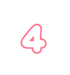 3-3ひらがな(白赤色)アレンジ用パステル（個別スタンプ：17）