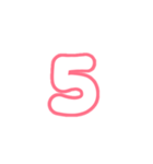 3-3ひらがな(白赤色)アレンジ用パステル（個別スタンプ：18）
