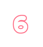 3-3ひらがな(白赤色)アレンジ用パステル（個別スタンプ：19）