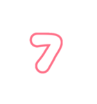 3-3ひらがな(白赤色)アレンジ用パステル（個別スタンプ：20）