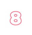 3-3ひらがな(白赤色)アレンジ用パステル（個別スタンプ：21）