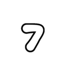 3-3ひらがな(白黒色)アレンジ用平仮名（個別スタンプ：20）