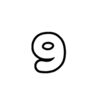 3-3ひらがな(白黒色)アレンジ用平仮名（個別スタンプ：22）