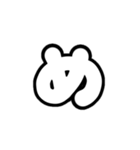 2-3ひらがな(白黒色)アレンジ用平仮名（個別スタンプ：4）