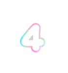 3-3ひらがな(白虹色)アレンジ用レインボウ（個別スタンプ：17）