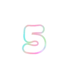 3-3ひらがな(白虹色)アレンジ用レインボウ（個別スタンプ：18）