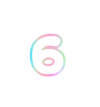 3-3ひらがな(白虹色)アレンジ用レインボウ（個別スタンプ：19）