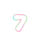 3-3ひらがな(白虹色)アレンジ用レインボウ（個別スタンプ：20）