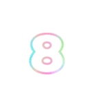 3-3ひらがな(白虹色)アレンジ用レインボウ（個別スタンプ：21）