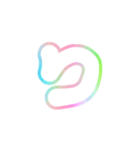 2-3ひらがな(白虹色)アレンジ用レインボー（個別スタンプ：10）