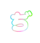 2-3ひらがな(白虹色)アレンジ用レインボー（個別スタンプ：30）