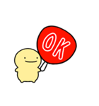 【赤】動く！推し活シンプルまるい人（個別スタンプ：8）