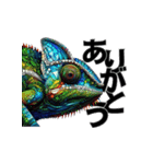 爬虫類を現代アート風に描きました（個別スタンプ：3）
