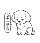マルチーズ(ショートカット)（個別スタンプ：2）