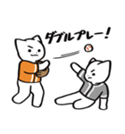 野球ねこ応援団・オレンジチームVer.（個別スタンプ：5）