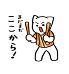 野球ねこ応援団・オレンジチームVer.（個別スタンプ：16）