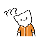 野球ねこ応援団・オレンジチームVer.（個別スタンプ：35）
