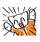 野球ねこ応援団・オレンジチームVer.（個別スタンプ：37）