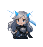 表情ゆたかな戦士ちゃん（個別スタンプ：1）
