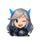 表情ゆたかな戦士ちゃん（個別スタンプ：2）