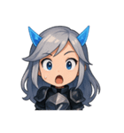 表情ゆたかな戦士ちゃん（個別スタンプ：3）