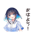 慎重系女子の疑い目線（個別スタンプ：3）