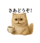 【癒し】ペルシャ猫のまったりカフェ一言（個別スタンプ：10）