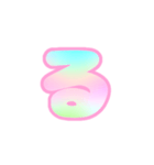 2-3ひらがな(虹色ピンク)アレンジ用平仮名（個別スタンプ：11）