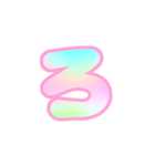 2-3ひらがな(虹色ピンク)アレンジ用平仮名（個別スタンプ：13）